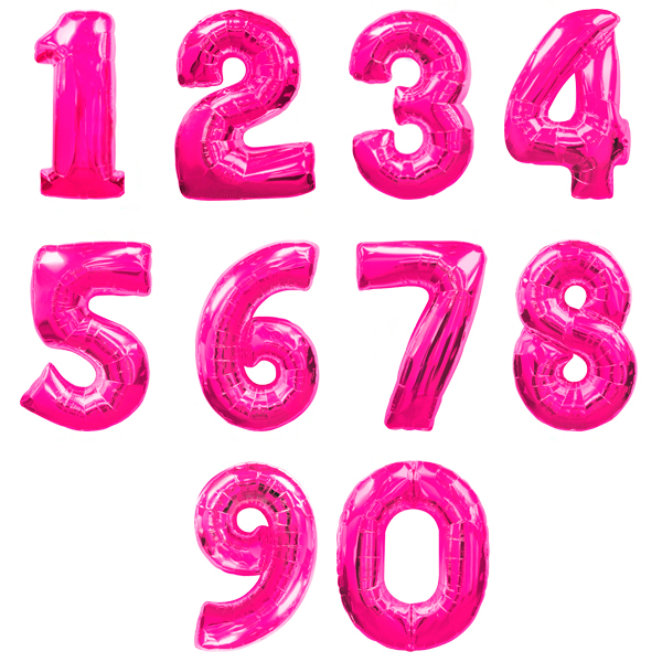 Шар (26''/66 см) Цифра Фуксия